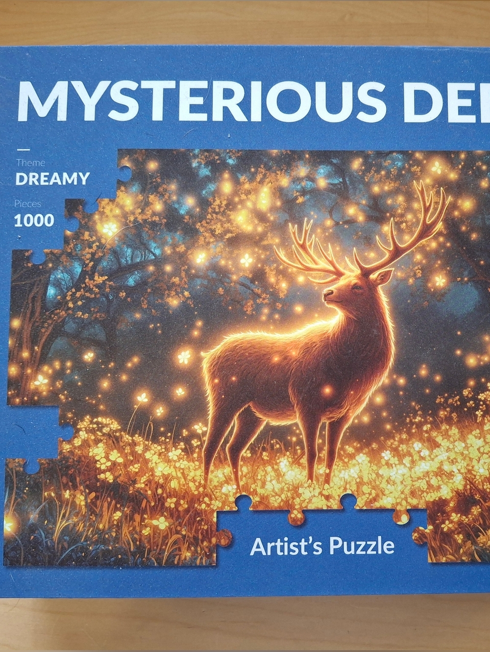 NWOT Mysterious Deer 1000-Piece Puzzle - Artist's Puzzle (Blue)